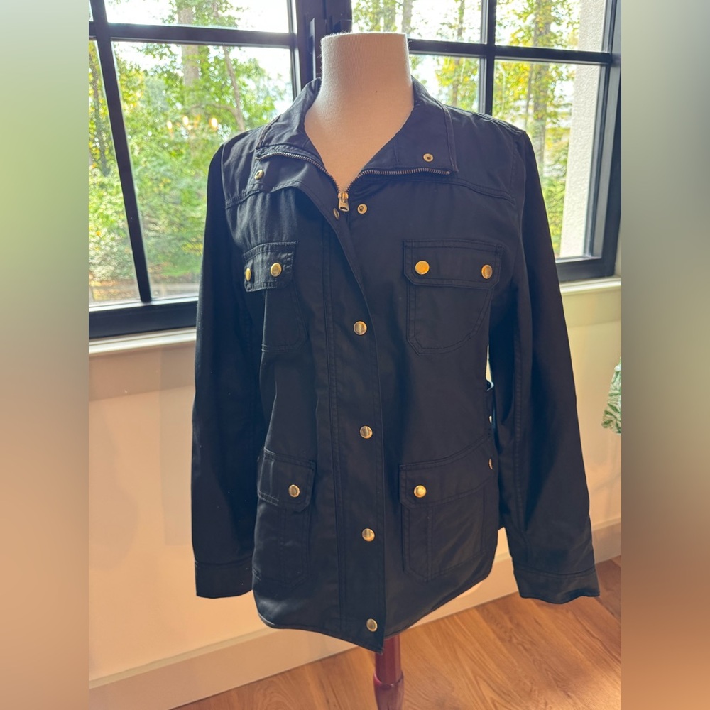 Women's JCrew Canvas Jacket - Dark Olive - NWOT - Size TL